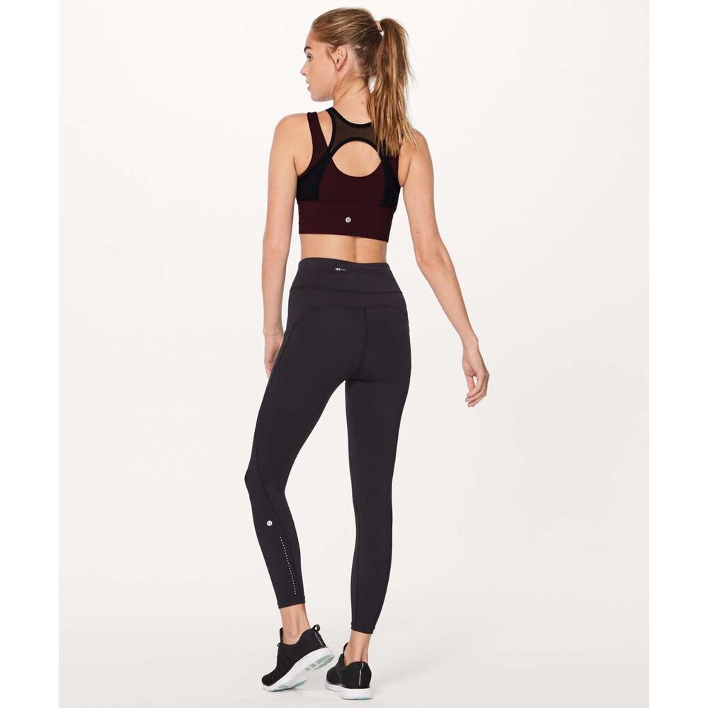 NWOT Lululemon Double Tap II Mesh Strappy Sports Bra Size 8 Deep Ruby - Picture 4 of 7